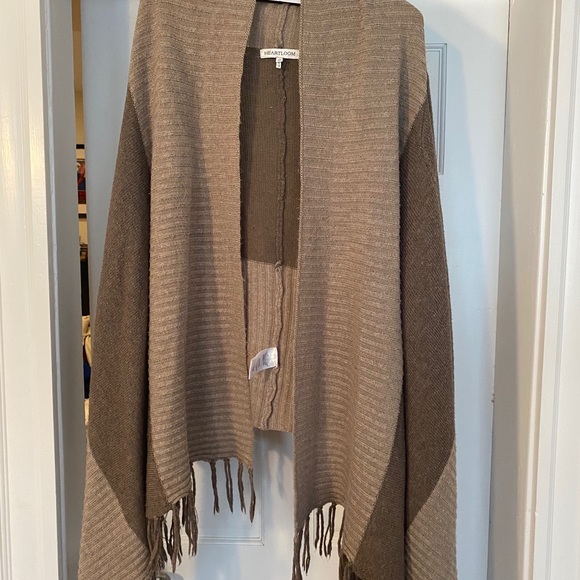 Brown two toned wrap sweater - Picture 3 of 4